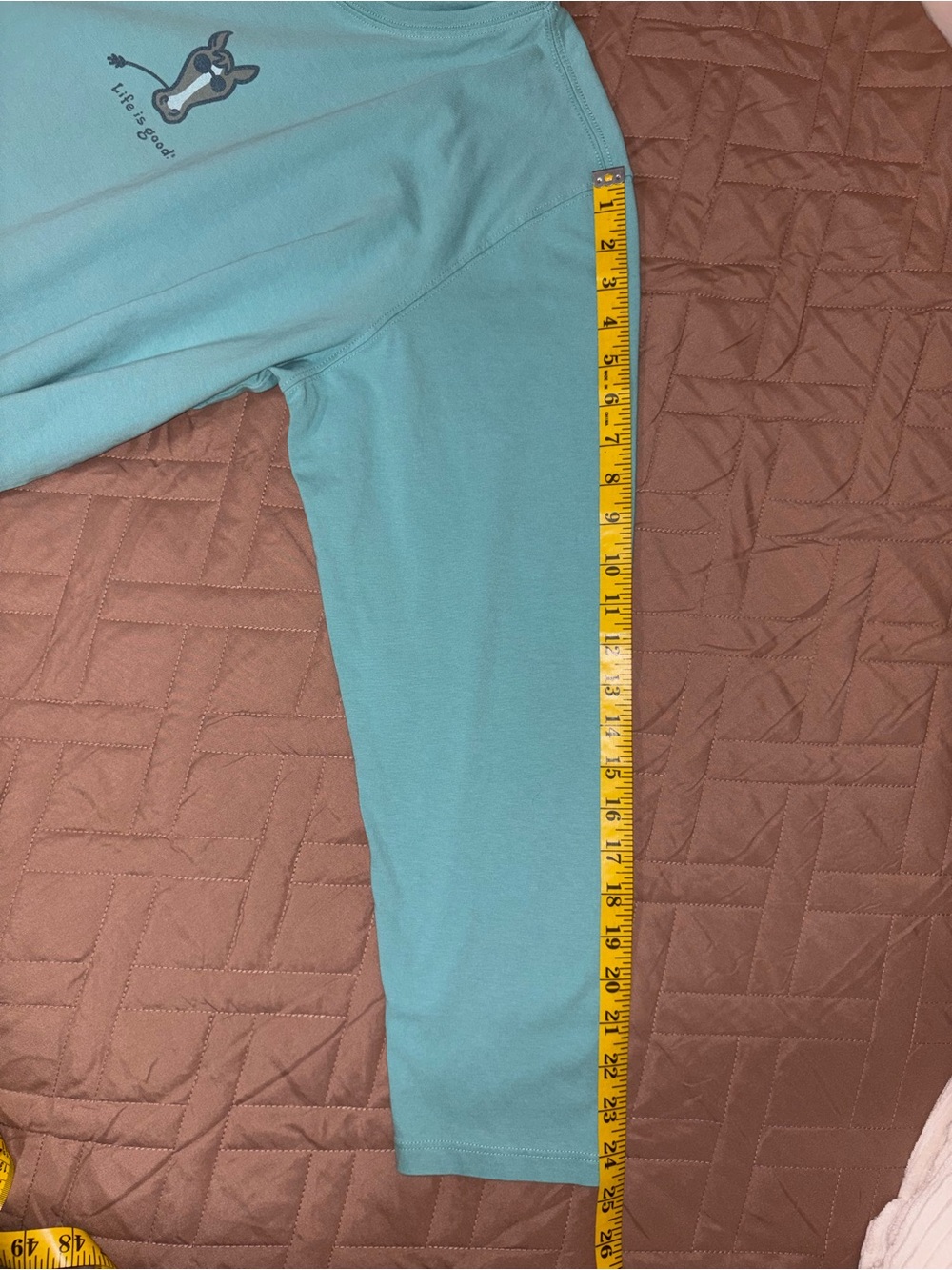 Life Is Good Horse Tee Aqua Teal Turquoise Long Sleeve Ladies XL - Picture 11 of 11